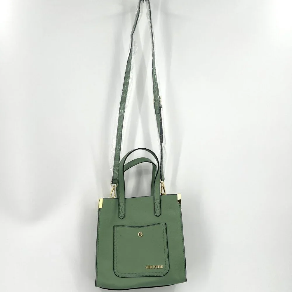 NWOT‎ Steve Madden Basil Green Mini Tote Bag Crossbody 3 Compartment